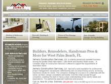 Tablet Screenshot of jaimesconstructionpalmbeach.com